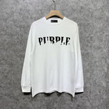 Purple Brand Long Sleeve T-Shirt Fashion Loose Long Sleeve Top