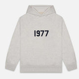 Fog Essentials Hoodie Flocking Logo '1977'kua Loose Fleece Sweater