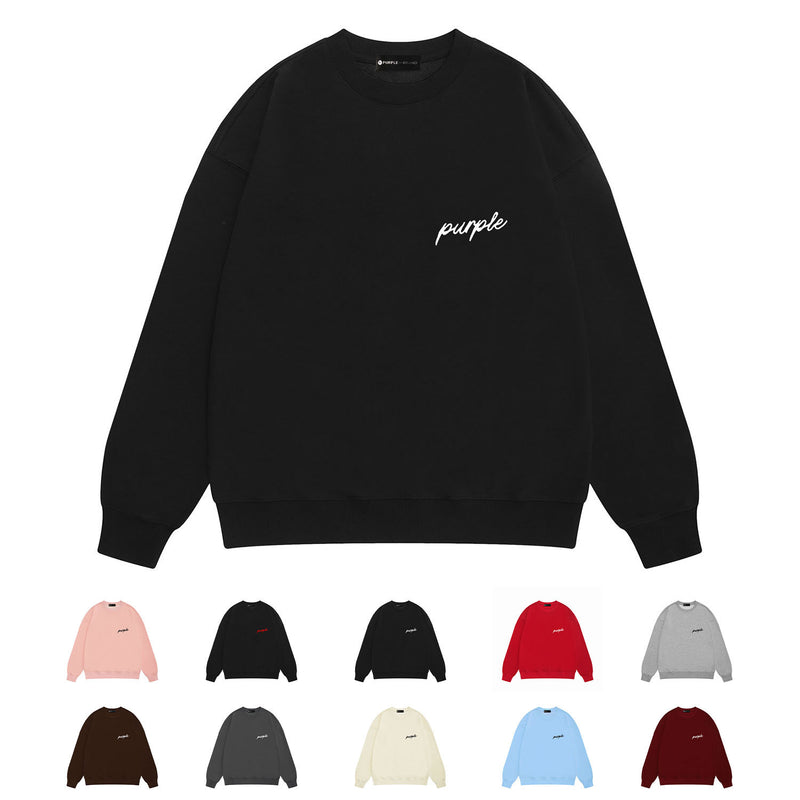 Purple Brand Sweatshirt Loose Crew Neck Sweater