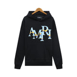 Amiri Hoodie AMI gradual change letter pattern pullover hooded sweater