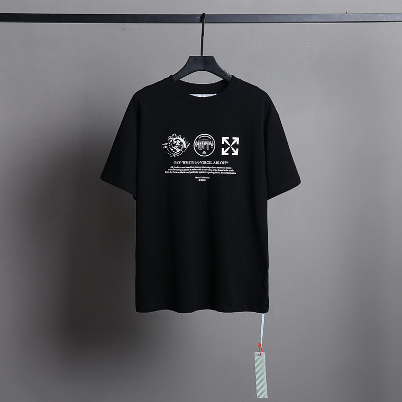Ow T Shirts Printed Male and Female Trendy Brand Short Sleeve