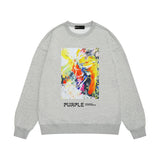 Purple Brand Sweatshirt Loose Crew Neck Sweater