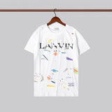 Gallery Dept T Shitrs Summer Vintage Splash-Ink Letter T-shirt Short Sleeve Men