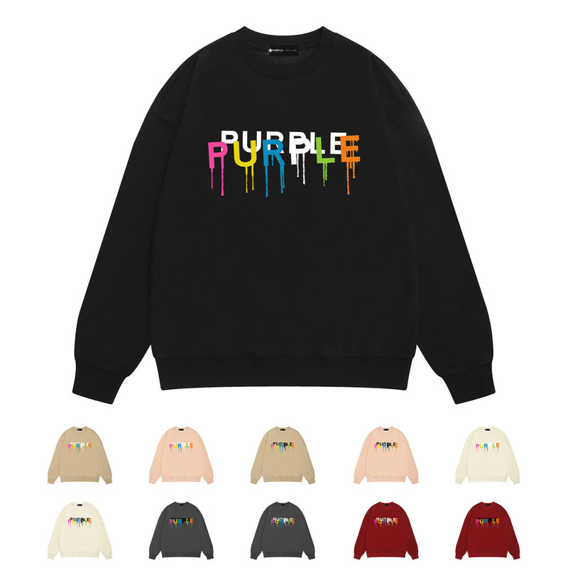 Purple Brand Sweatshirt Loose Crew Neck Sweater