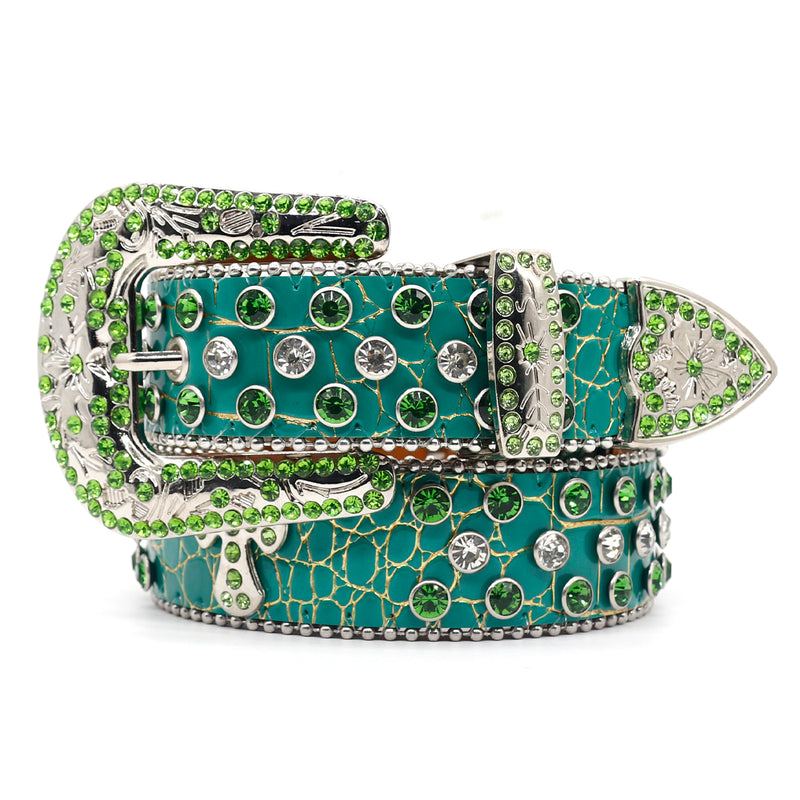 Hip-hop punk rhinestone belt cross accessories