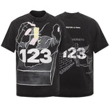RRR123 T-shirt Small Neckline Loose Distressed T-shirt