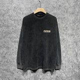 Purple Brand Distressed Long Sleeve Shirt Fashion Distressed Loose Long-sleeved Top