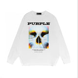 Purple Brand Long Sleeve T-Shirt Fashion Loose Long Sleeve Top