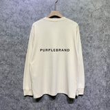 Purple Brand Long Sleeve T-Shirt Fashion Loose Long Sleeve Top