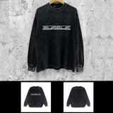 Purple Brand Distressed Long Sleeve Shirt Fashion Distressed Loose Long-sleeved Top