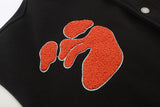 Off White Jacket Autumn/Winter OW Multi-element Logo Woolen Splicing Jacket
