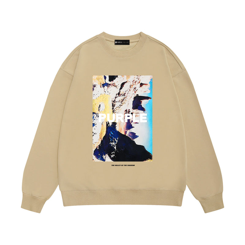 Purple Brand Sweatshirt Loose Crew Neck Sweater