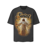 Men Vintage T-Shirts Saint Michael Tee Saint Tears