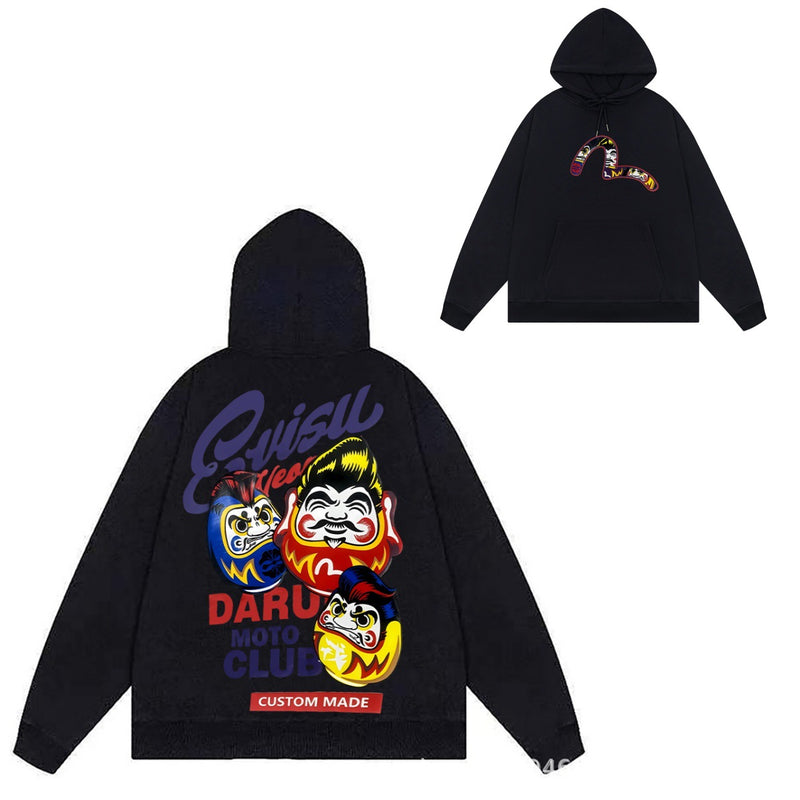Evisu Hoodie print men and women