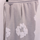 Denim Tears Hoodie & Sweatpants 2 Piece Set Kapok Foam Printed Hoodie Trousers Suit