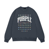 Purple Brand Sweatshirt Loose Crew Neck Sweater