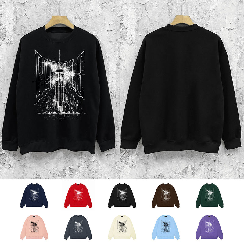 Purple Brand Sweatshirt Loose Crew Neck Sweater