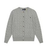 Ralph Lauren Knitted sweaters ruff pony standard twist wool crew neck knitted cardigan