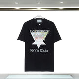 Casablanca T Shirts Spring/Summer Print Loose Cotton Short Sleeve T-Shirt