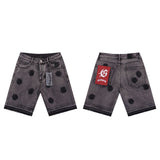 Godspeed Shorts Summer GOD Letter Pattern Embroidered Casual Denim Shorts