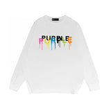Purple Brand Long Sleeve T-Shirt Fashion Loose Long Sleeve Top