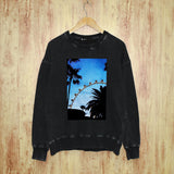 Purple Brand Distressed Sweatshirt Retro Vintage Crew Neck Sweater