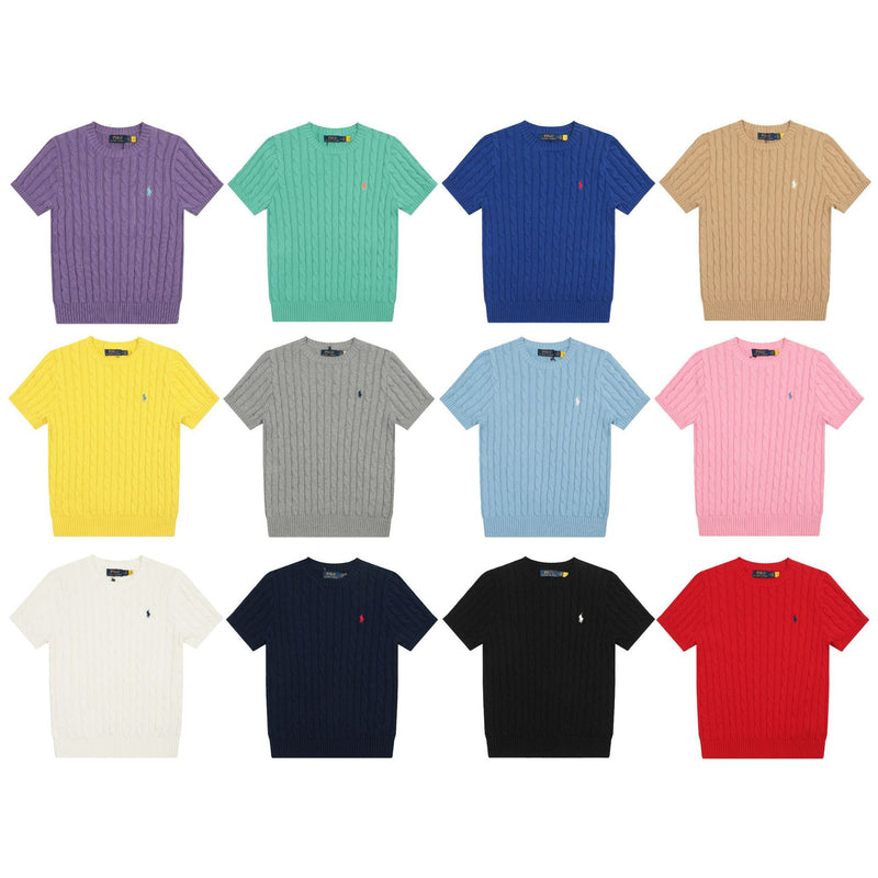 Ralph Lauren Knitted sweaters Ralph Lauren Knitted Short Sleeved Shirt Small Standard Twist Knitted Crew Neck Short Sleeve