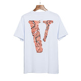 Vlone T Shirts European and American Fashion Brand Half Sleeve Men's and Women's Same Loose Short-Sleeved T-shirt