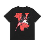 Vlone T Shirts Cloud Print Short Sleeve Men and Women Couple