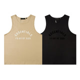 Fog Essentials tank Amoi letter round neck pullover vest