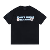 Synaworld T Shirts central cee Short Sleeve Classic Letter Print Loose Casual T-Shirt