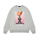 Purple Brand Sweatshirt Loose Crew Neck Sweater