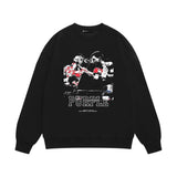 Purple Brand Sweatshirt Loose Crew Neck Boxing Pattern Sweater
