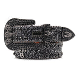 Hip-hop punk rhinestone belt skull dark style