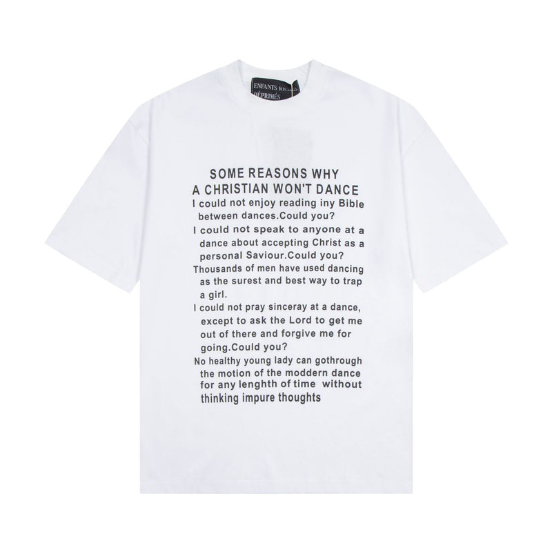 ERD T Shirts Short Sleeve Logo Cartoon Print Loose