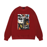 Purple Brand Sweatshirt Loose Crew Neck Sweater