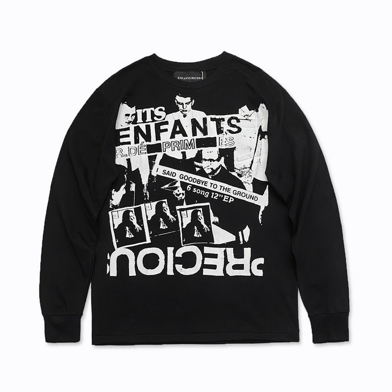 ERD Sweatshirt Vintage Casual All-Matching T-shirt Men and Women