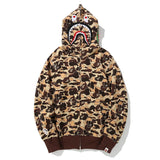 Bathing Ape Hoodie Shark Cookies Camo Cardigan Zip Hooded Sweater Hoodie Jacket