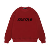 Purple Brand Sweatshirt Loose Crew Neck Sweater