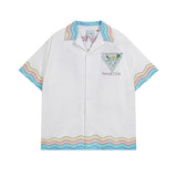 Casablanca Shirts And Shorts 2 Pieces Set Summer Casual Waves