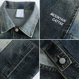 Men Jacket Spring Patchwork Denim Jacket Men's Loose Fashionable Casual Jacket