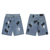 Chrome Heart Shorts Summer Denim Shorts