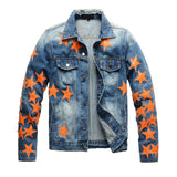 Amiri Jacket Trendamiri Ripped Slim Fit Denim Coat Jacket Men