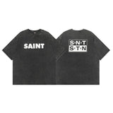 Mens Vintage T-Shirts Saint Michael High Street T-Shirt Washed and Old Short Sleeves
