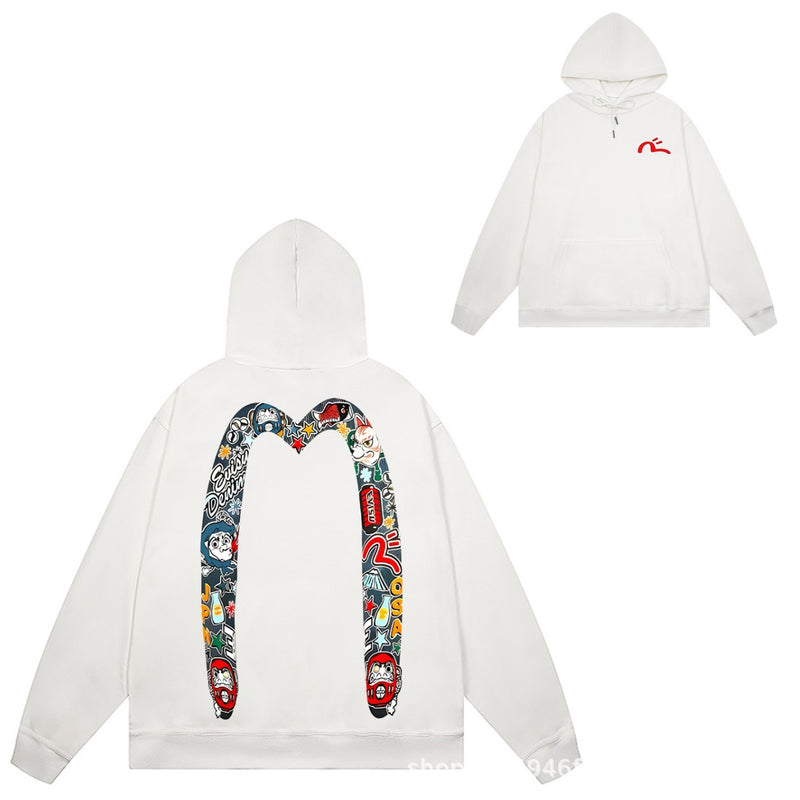 Evisu Hoodie print men and women