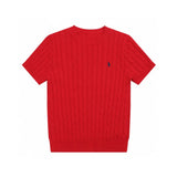 Ralph Lauren Knitted sweaters Ralph Lauren Knitted Short Sleeved Shirt RL Ralph Crew Neck Solid Color Pony Embroidery LOGO Knitted Short Sleeve