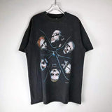 Men Vintage T-Shirts Short Sleeve German Chariot Rammstein Band Washed Old Vintage T-Shirt