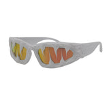 Trendy punk glasses shark teeth