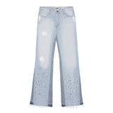 Gallery Dept Jeans hand-painted splash ink paint point matching denim trousers