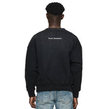 Purple Brand Distressed Sweatshirt Fashion Washed Black Long Sleeves Top